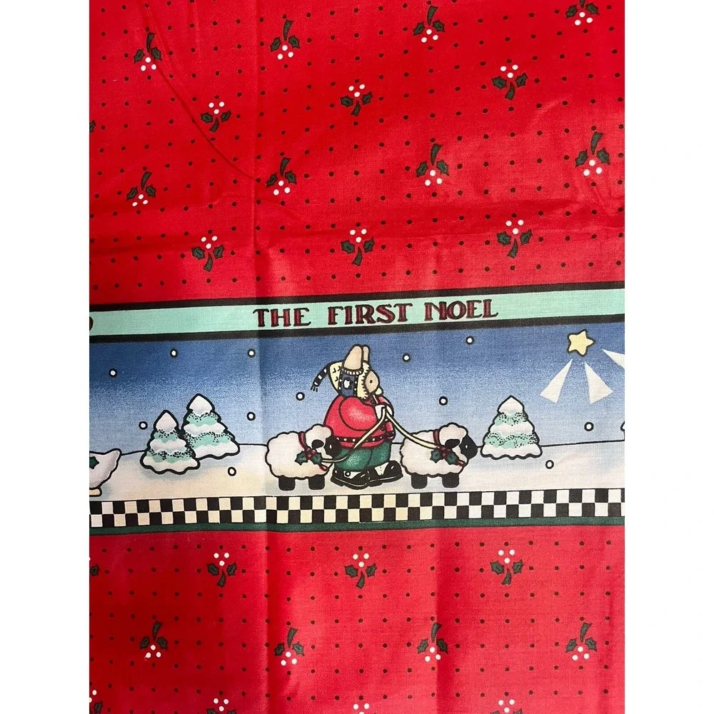 Daisy Kingdom Noel HOLIDAY Christmas Fabric Double Border 46x106